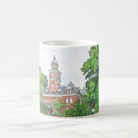 Henry郡Courthouse_パリ、TN USA_Mug コーヒーマグカップ (中央)