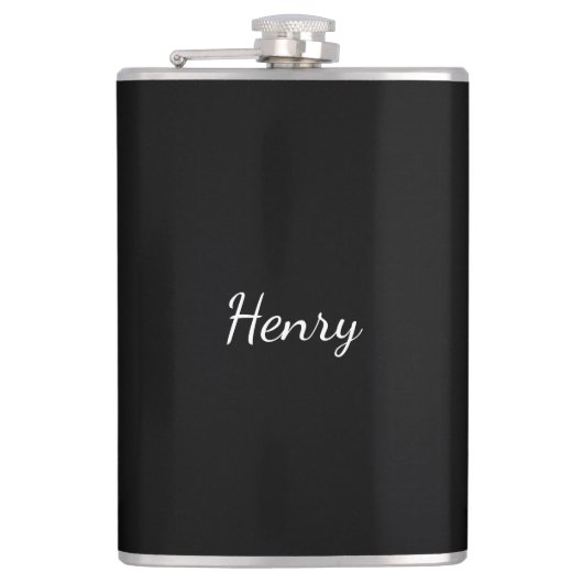 Henry 名前 タイポグラフィー オーダーメイドギフト  フラスク (正面)