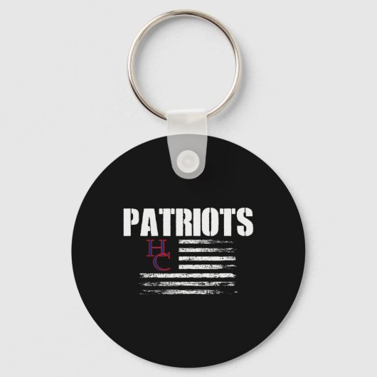 Henry County Patriots Logo米国国旗のプライドHs キーホルダー (正面)