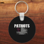 Henry County Patriots Logo米国国旗のプライドHs キーホルダー (正面)