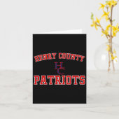 Henry County Patriots Logo Varsity Hs カード (黄色い花)