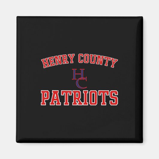 Henry County Patriots Logo Varsity Hs マグネット (正面)
