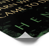 Henry David Thoreau引用文：森に行った ポスター (角)