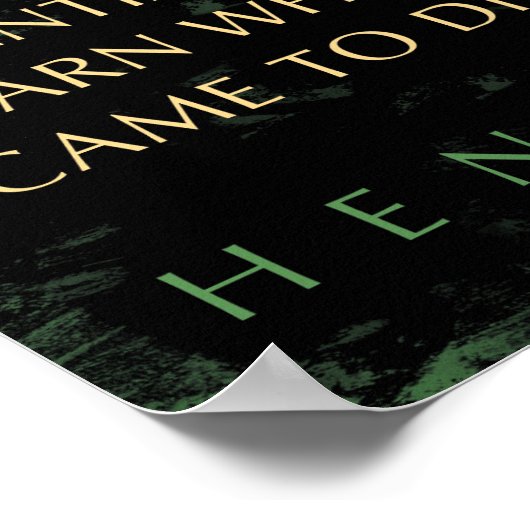 Henry David Thoreau引用文：森に行った ポスター (角)