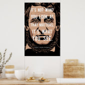 Henry David Thoreau引用文:見るもの ポスター (キッチン)