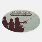 Henry Ford Inspirational Quote "Best friend" 楕円形シール (正面)