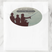 Henry Ford Inspirational Quote "Best friend" 楕円形シール (バッグ)