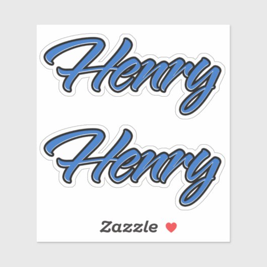 Henry Name blue Aufkleber Sticker Stickerset シール (シート)