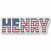 Henry Name Vorname USA Sticker Stickerset シール (正面)