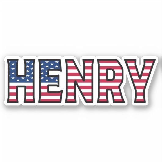 Henry Name Vorname USA Sticker Stickerset シール (正面)