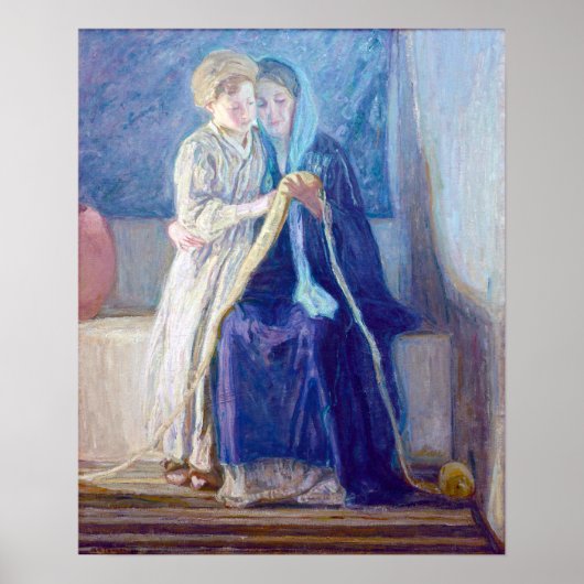 Henry Ossawa Tanner Christ and His Mother Studying ポスター (正面)