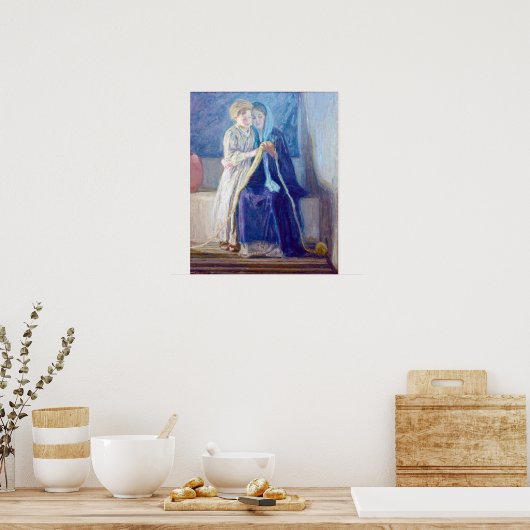 Henry Ossawa Tanner Christ and His Mother Studying ポスター (キッチン)