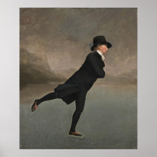 Henry Raeburn – ザスケートで滑る大臣プリント ポスター