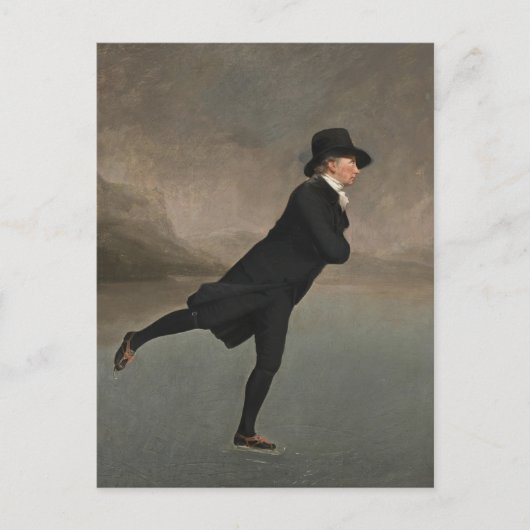 Henry Raeburn -スケートで滑る大臣はがき ポストカード (正面)