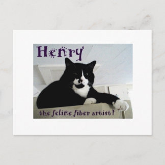 Henry the Feline Fiber Artistポストカード ポストカード