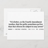 HENRY v統一された州361 US 98 1959 4th Correction ポストカード (正面/裏面)