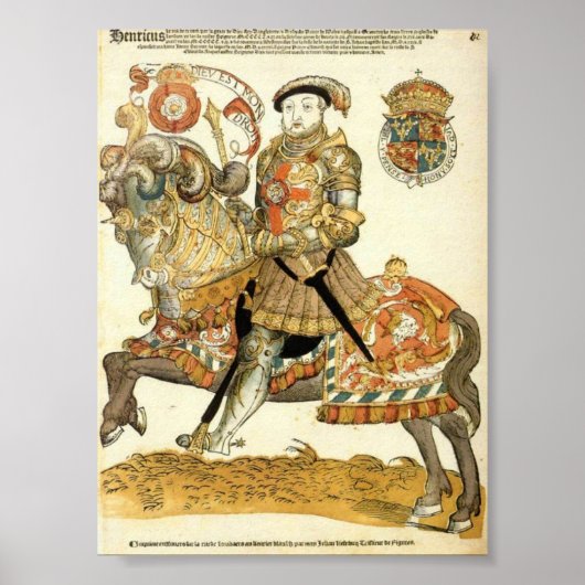 Henry VIII of England on Horseback ポスター (正面)