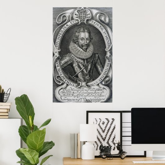 Henry Wrigothesley, Earl of Southampton, 1617 ポスター (ホームオフィス)