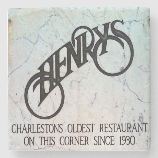 Henrys Restaurant Charleston, SC.大理石コースター ストーンコースター (正面)