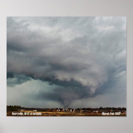 Henryville, IN Tornado Poster ポスター (正面)
