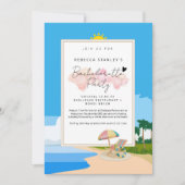 hensパーティーへの'ビーチバチェロレッテ'招待状 招待状 (正面)
