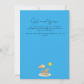 hensパーティーへの'ビーチバチェロレッテ'招待状 招待状 (裏面)