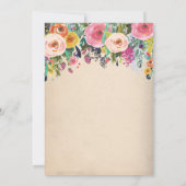 Hensパーティーヴィンテージフローラ招待状 招待状 (裏面)