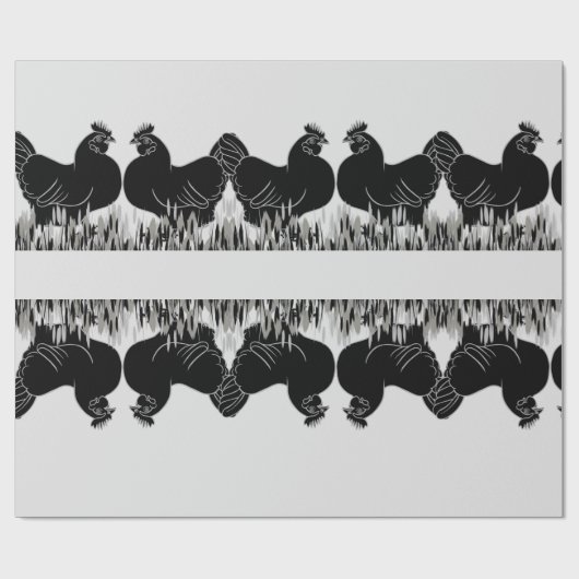 Hens～シルエット ラッピングペーパー (フラット)
