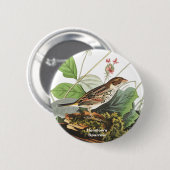 Henslow's Sparrow, Birdwatcher, Audubon Art, Bird 缶バッジ (正面&裏面)