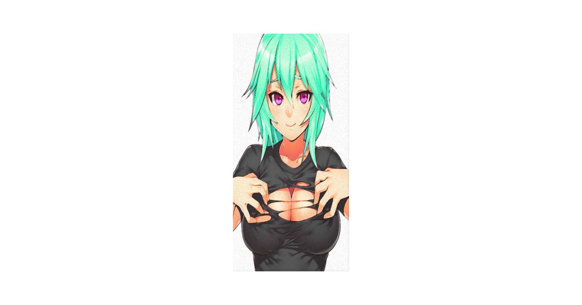 Hentaiの極度のセクシーな緑の髪の女の子 キャンバスプリント Zazzle Co Jp Hentaiの極度のセクシーな緑の髪の女の子 キャンバスプリント Zazzle Co Jp