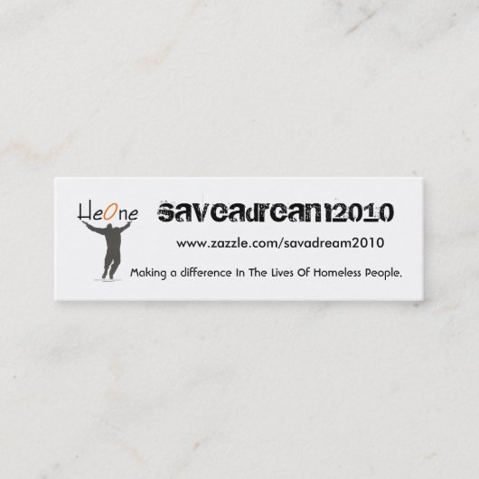 HeOneのブランド認知カード スキニー名刺 (正面)