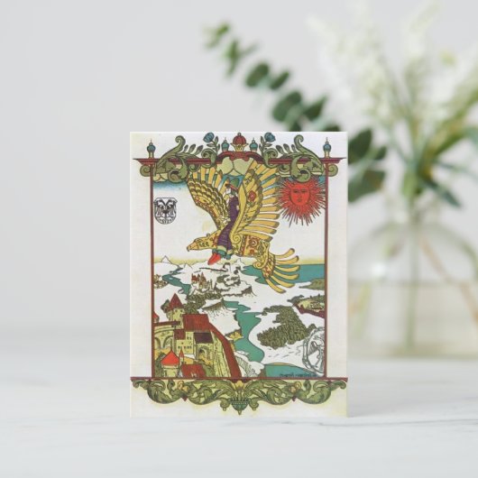 Heorhiy Narbut- 「木のワシ」へのイラストレーション ポストカード (スタンド正面)