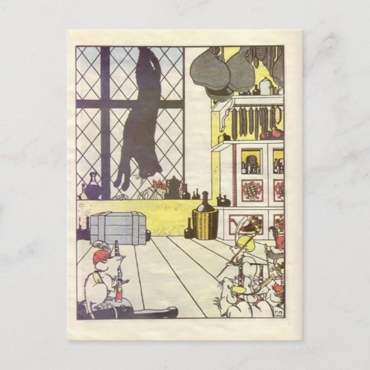 Heorhiy Narbut-Howネズミが猫を埋葬 ポストカード (正面)