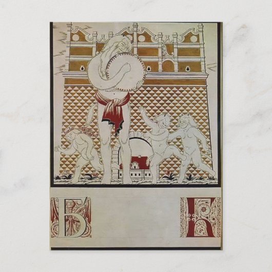 Heorhiy Narbut-Sheet 'B' from 'Ukrainian alphabet' ポストカード (正面)