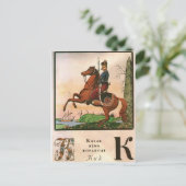 Heorhiy Narbut-Sheet 'K' from 'Ukrainian alphabet' ポストカード (スタンド正面)