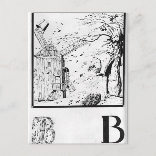 Heorhiy Narbut-Sheet 'V' from 'Ukrainian alphabet' ポストカード (正面)