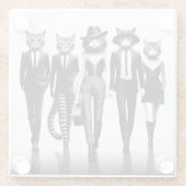 Hep Catランウェイモデル歩くザCatwalk ガラスコースター (裏面)