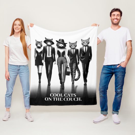 Hep Catランウェイモデル歩くザCatwalk フリースブランケット (インサイチュ)