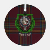 Hepburn Scottish Clan Tartan & Crest ガラスオーナメント (裏面)