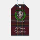 Hepburn Scottish Clan Tartan & Crest ギフトタグ (正面)