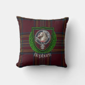 Hepburn Scottish Clan Tartan & Crest クッション (正面)