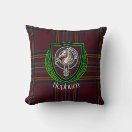 Hepburn Scottish Clan Tartan & Crest クッション