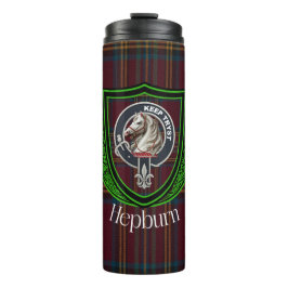 Hepburn Scottish Clan Tartan & Crest タンブラー