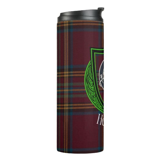 Hepburn Scottish Clan Tartan & Crest タンブラー (回転左)