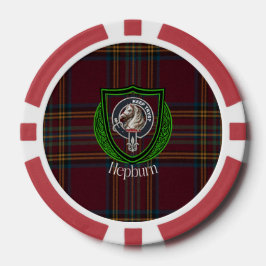 Hepburn Scottish Clan Tartan & Crest ポーカーチップ
