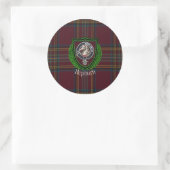 Hepburn Scottish Clan Tartan & Crest ラウンドシール (バッグ)