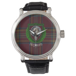 Hepburn Scottish Clan Tartan & Crest 腕時計