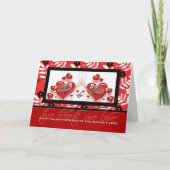 HERとHERの赤いハートゲイバレンタイン シーズンカード (正面)