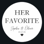 HERデザーお気に入りのトキャンディバーハート結婚式の引き出物 ラウンドシール<br><div class="desc">Aクラシック Blackお気に入りの Thank You's Sticker 結婚 feat "Her"をクラシックフォントに記したステッモダンクエレガント。名前パーソナライズされたとデートで簡単に結婚出来る。</div>