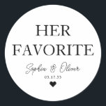 HERデザーお気に入りのトキャンディバーハート結婚式の引き出物 ラウンドシール<br><div class="desc">Aクラシック Blackお気に入りの Thank You's Sticker 結婚 feat "Her"をクラシックフォントに記したステッモダンクエレガント。名前パーソナライズされたとデートで簡単に結婚出来る。</div>